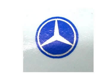 Mercedes Stern Silber-Blau 2,2 mm